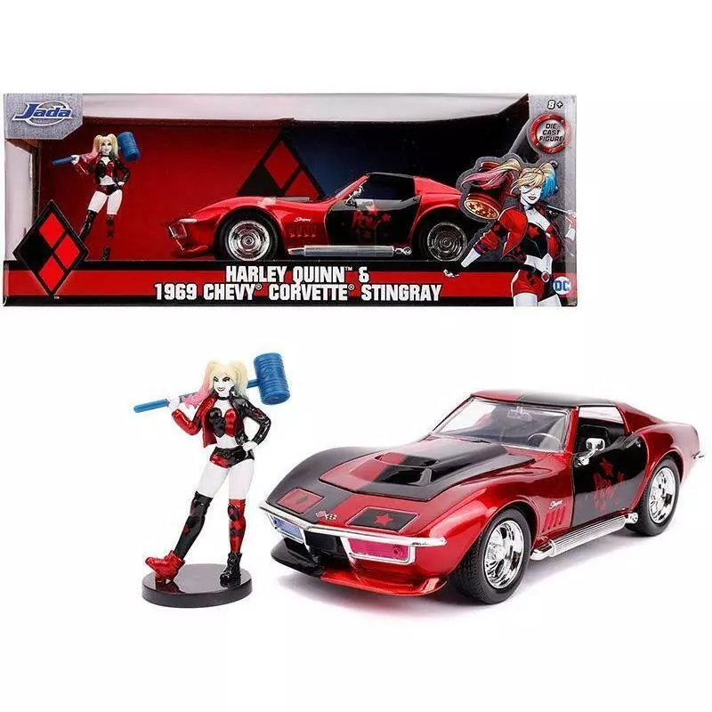 Jada Harley Quinn 1969 & Chevy Corvette Stingray (DC Comics)