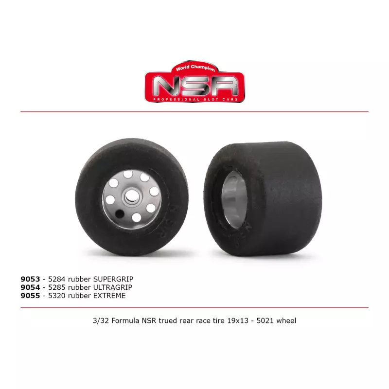  NSR 9054 3/32 Formula trued rear race tire ULTRAGRIP 19x13 (2 pcs)