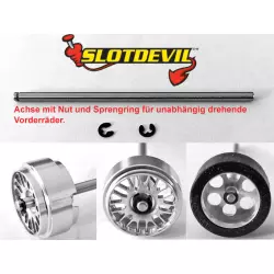 Slotdevil 200352360 2,38mm Front steel axis 60mm groove/locking (1 pc)
