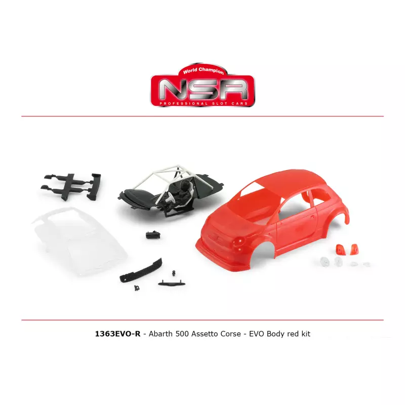  NSR 1363EVO-R Abarth 500 Assetto Corse EVO - Body Kit RED