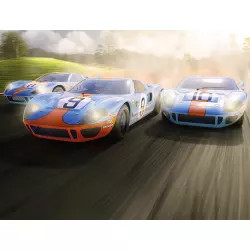 Scalextric C3896A Legends Ford GT40 LeMans 1968 - Gulf Triple Pack - Limited Edition