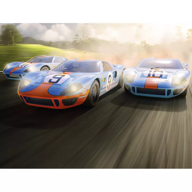 Scalextric C3896A Legends Ford GT40 LeMans 1968 - Gulf Triple Pack - Limited Edition
