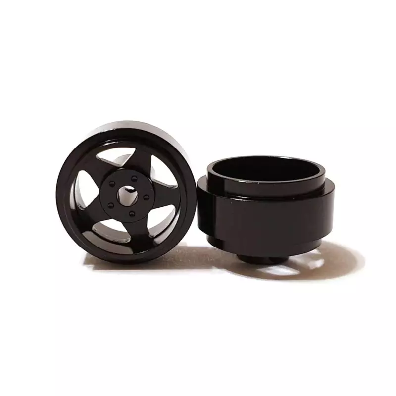  STAFFS13 Five Spoke Black Wheel 15.8mm x 8.5mm (FRONT) (2 pcs)