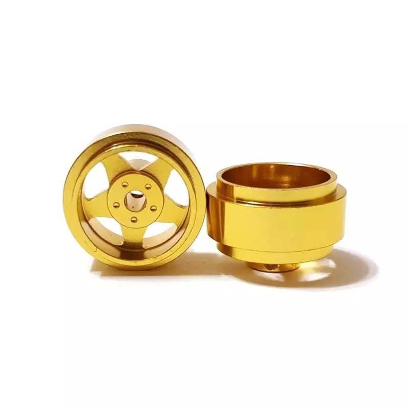  STAFFS14 Five Spoke Gold Wheel 15.8mm x 8.5mm (FRONT) (2 pcs)