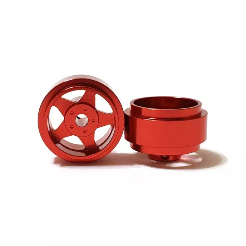  STAFFS16 Five Spoke Red Wheel 15.8mm x 8.5mm (FRONT) (2 pcs)
