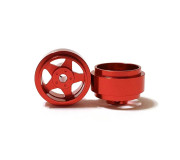 STAFFS16 Five Spoke Red Wheel 15.8mm x 8.5mm (FRONT) (2 pcs)