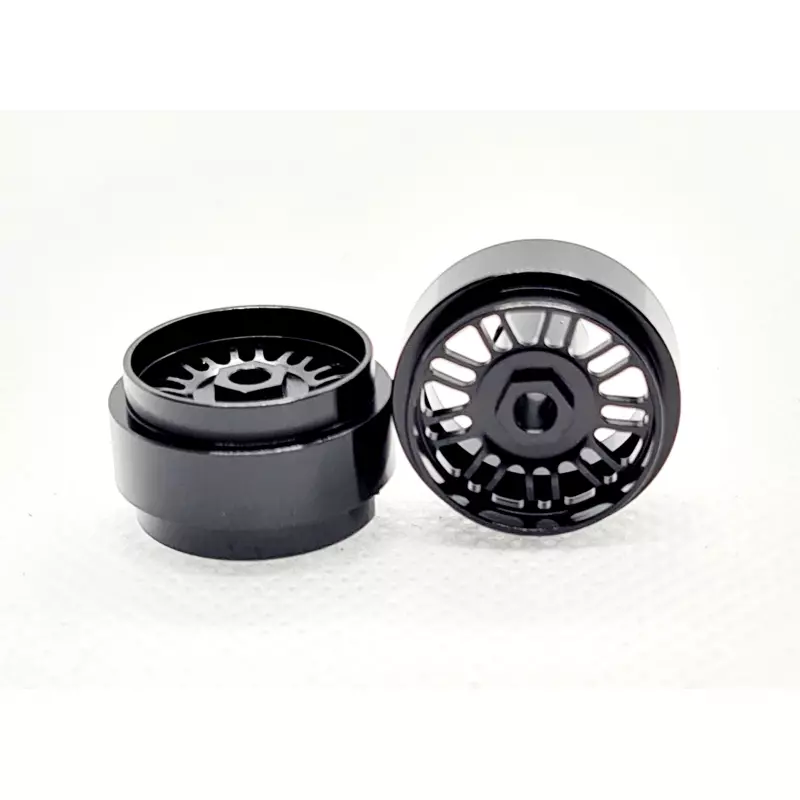 STAFFS35 16.9 x 8.5MM Black BBS Style Alloy Wheels (Front) (2 pcs)