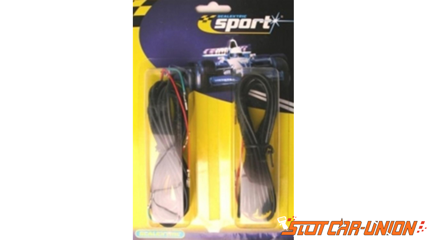 NON SCALEXTRIC C8248 SLOT CAR TRACK POWER BOOST CABLE x 2 SPORT 5Metres 