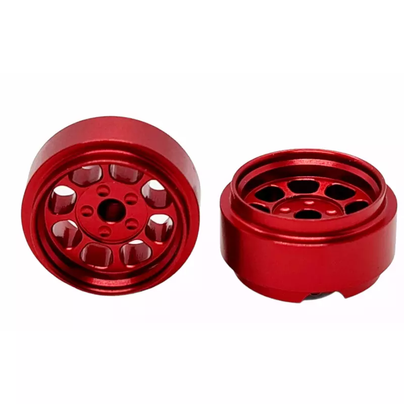  STAFFS81 Classic 15.8 x 8.5mm Alloy Red Wheel (2 pcs)