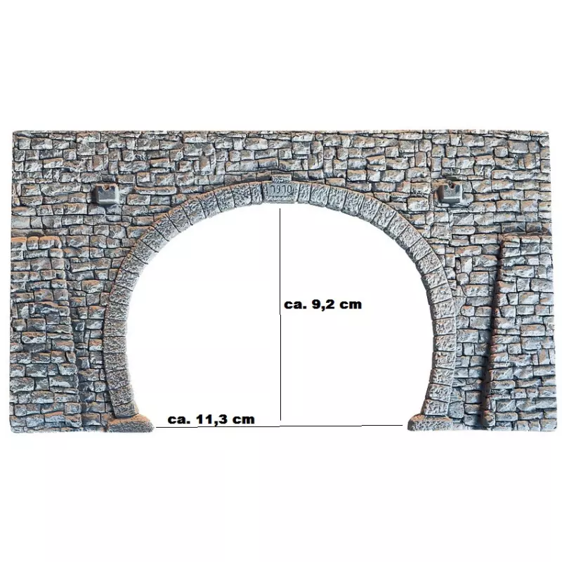 NOCH 58248 Portail de Tunnel, 2 voies, 23,5 x 13 cm