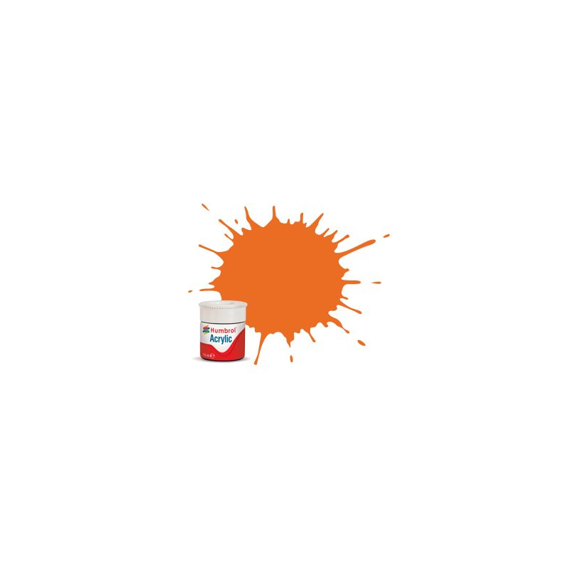                                     Humbrol AB0018 No. 18 Orange Gloss - 14ml Acrylic Paint