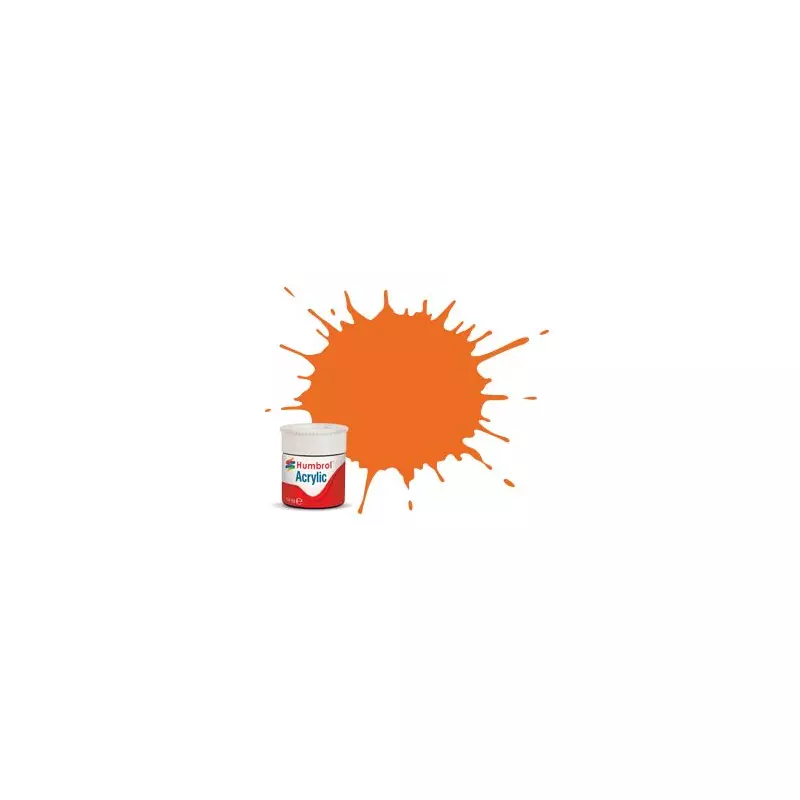                                     Humbrol AB0018 No. 18 Orange Gloss - 14ml Acrylic Paint