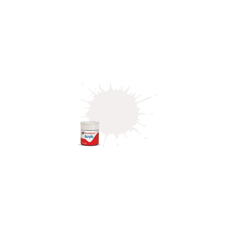                                     Humbrol AB0034 No. 34 Blanc Mat - 14ml Peinture Acrylique