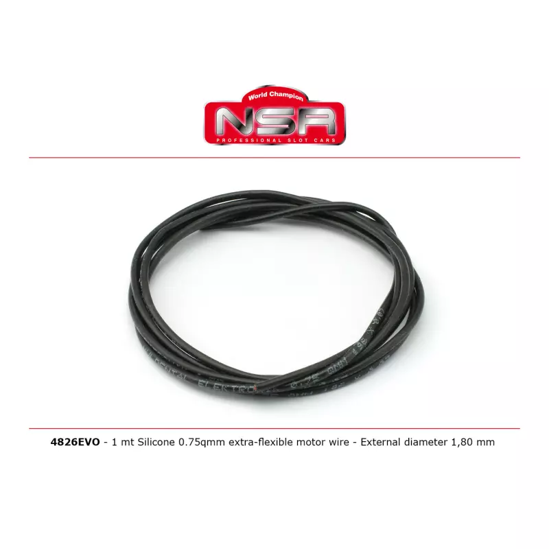  NSR 4826EVO Silicone Motor wire - Extra-flexible motor wire - External diameter 1,80 mm
