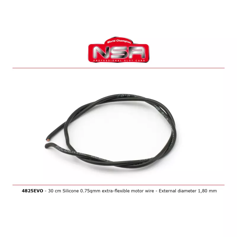  NSR 4825EVO Silicone Motor wire 30cm - Extra-flexible motor wire - External diameter 1,80 mm