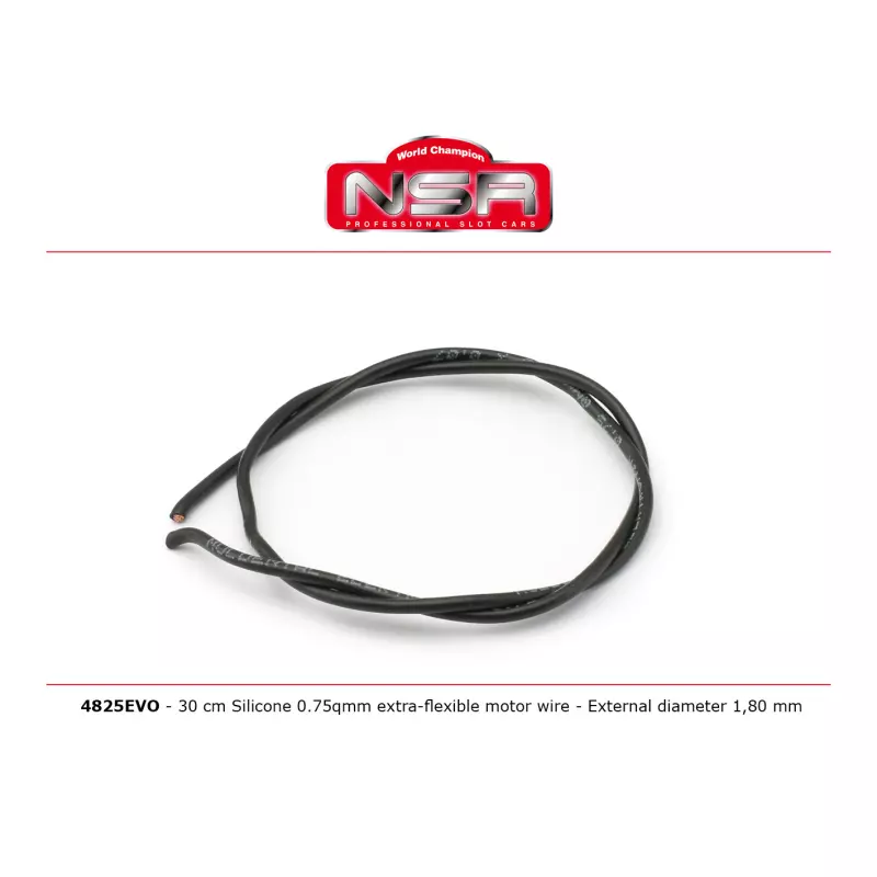 NSR 4825EVO Silicone Motor wire 30cm - Extra-flexible motor wire - External diameter 1,80 mm