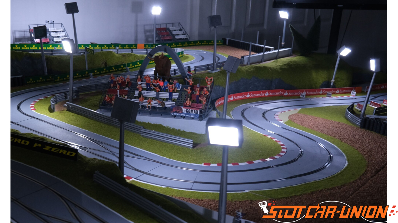 Slot car track lighting shop