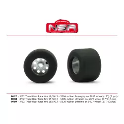 NSR 9067 3/32 Trued Rear Race tire SUPERGRIP 19,5X13 on Ø17mm wheels (2 pcs)