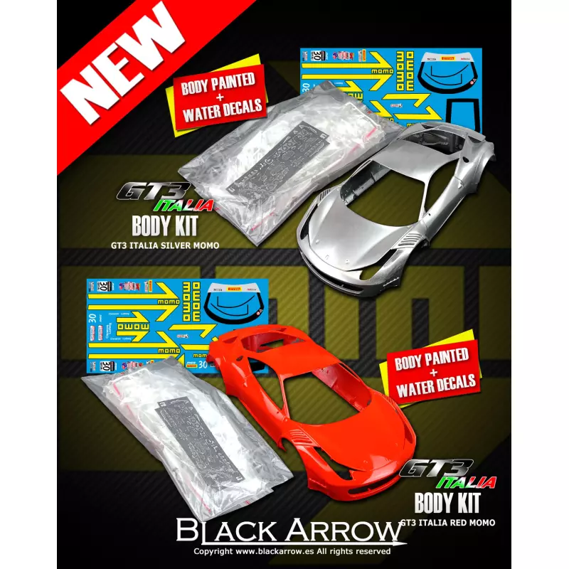 Black Arrow BABC02U Ferrari GT3 Italia Body Kit MOMO SILVER