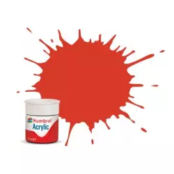 Humbrol AB0174 No. 174 Signal Red Satin - 14ml Acrylic Paint