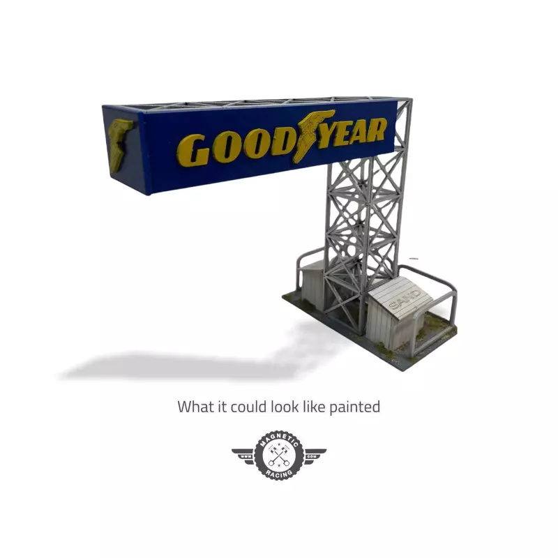 Magnetic Racing 038g Half Gantry Advertising Board Goodyear