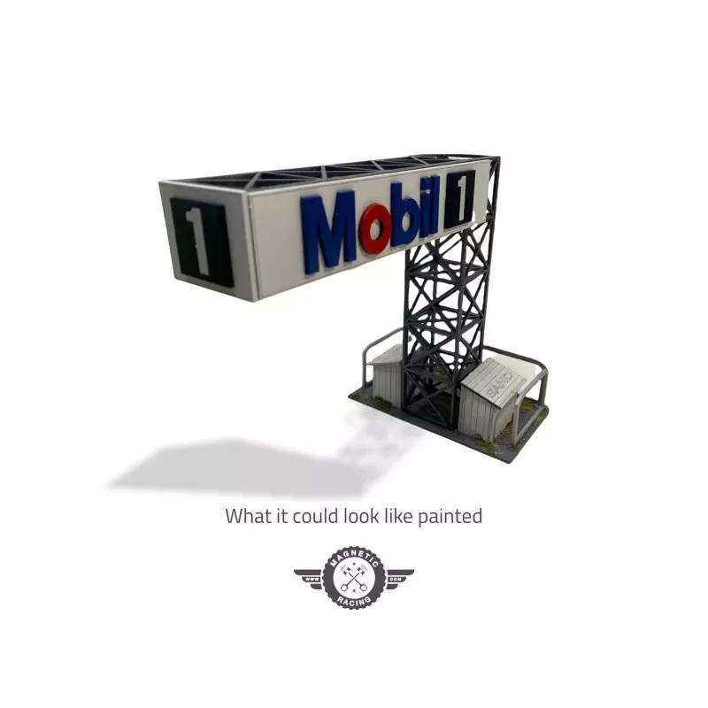 Magnetic Racing 038m Half Gantry Advertising Board Mobil 1