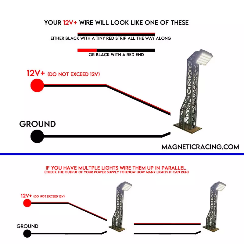 Magnetic Racing 044Twin Track Lights (Twin Head)