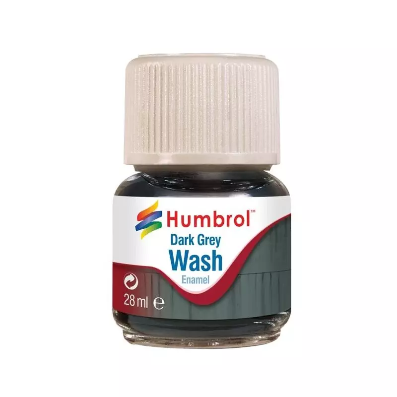  Humbrol AV0204 Enamel Wash Dark Grey - 28ml Enamel Paint