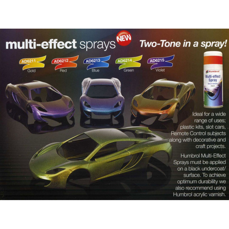 Humbrol AD6211 Gold Multi-Effect Spray - 150ml Acrylic Spray Paint