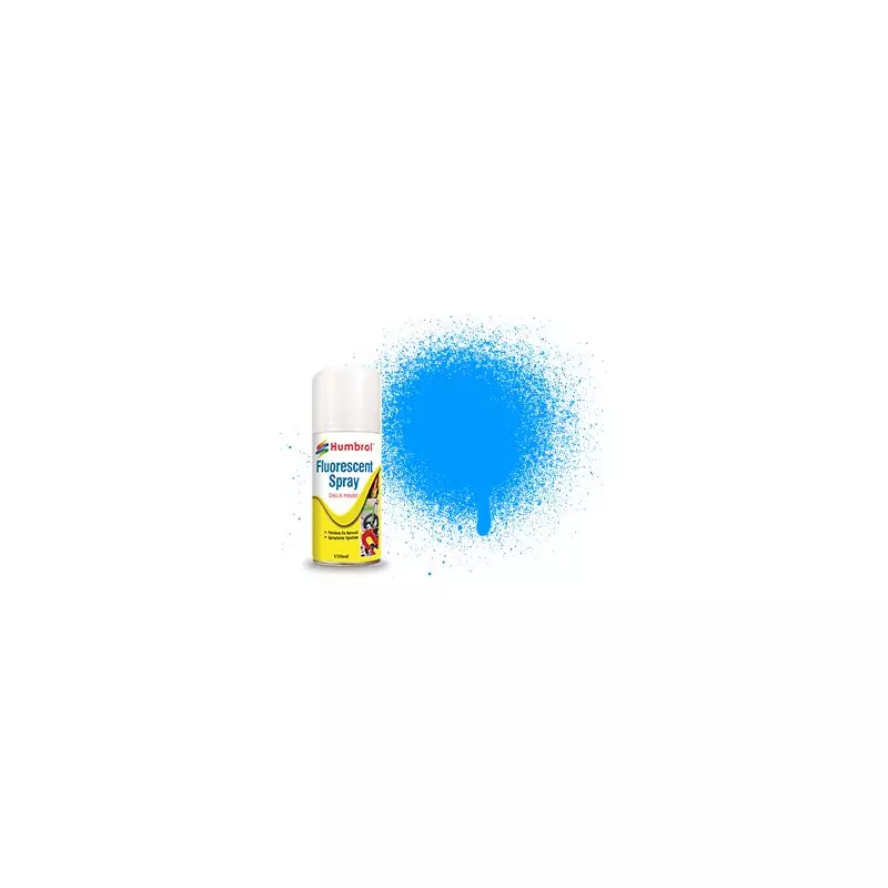 Humbrol AD6210 Fluorescent Blue - 150ml Acrylic Spray Paint