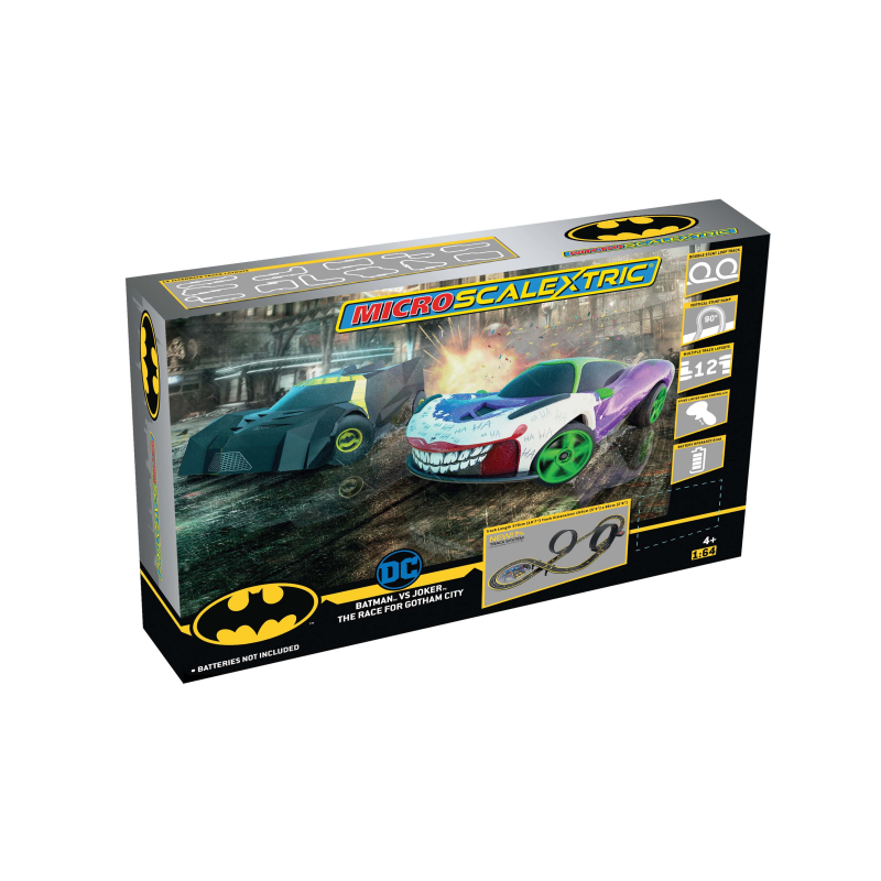                                     Micro Scalextric G1177 Batman vs Joker The Race For Gotham City - Battery Powered Set