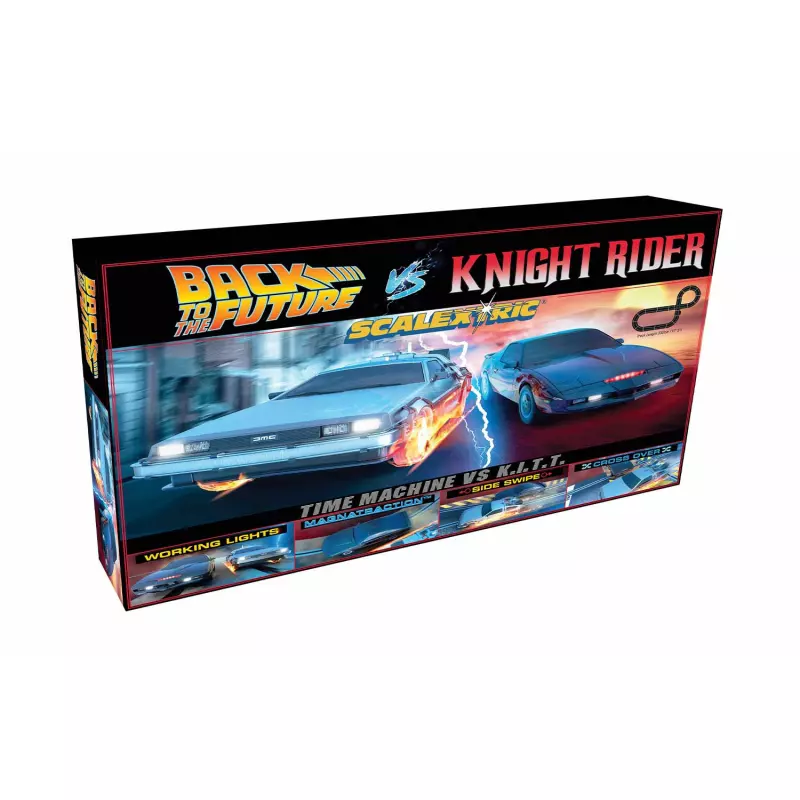                                     Scalextric C1431 1980s TV - Back to the Future vs Knight Rider Race Set