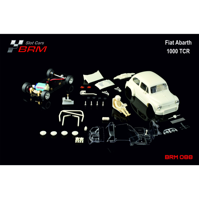                                     BRM FIAT ABARTH 1000 TCR Full White Kit - preassembled chassis