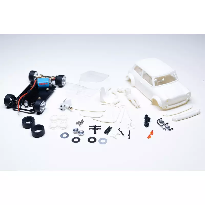  BRM MINI COOPER Kit Blanc Complet - châssis préassemblé