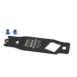 BRM S-408B BMW2002ti aluminum anodized BLACK chassis plate