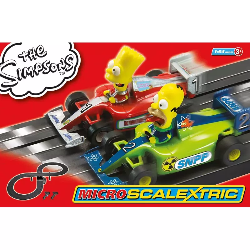 Micro Scalextric G1117 Coffret The Simpsons Grand Prix