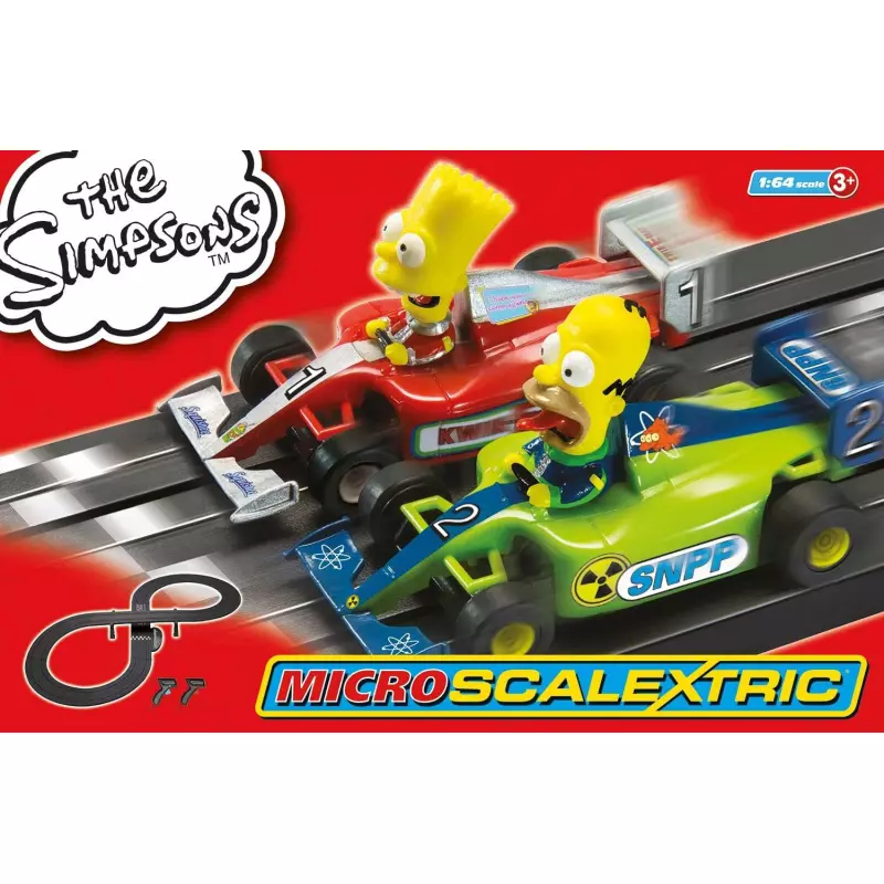 Micro Scalextric G1117 The Simpsons Grand Prix Set