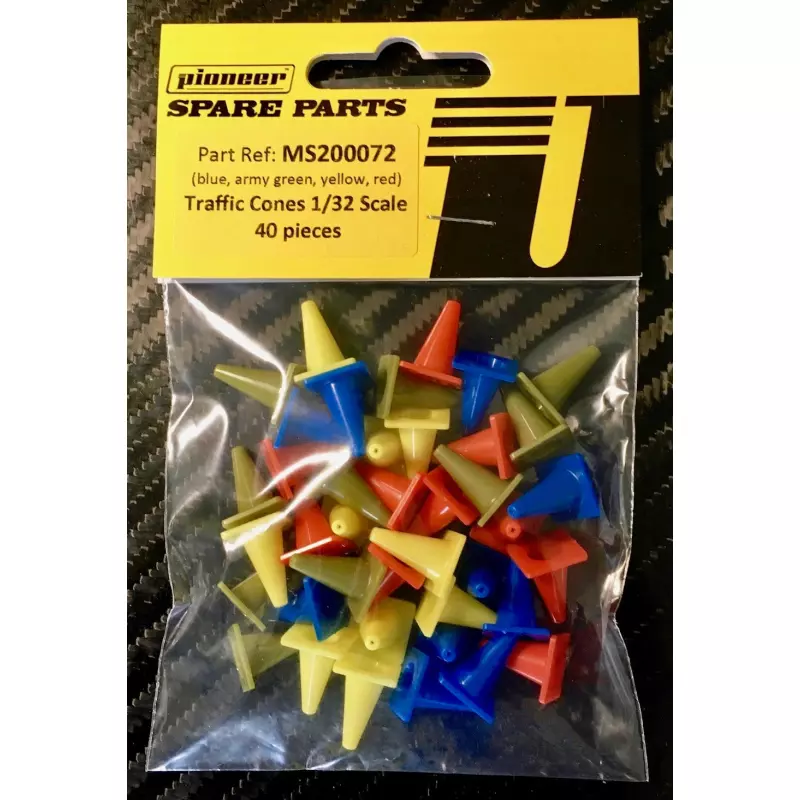  Pioneer MS200072 Pack of 40 Traffic Cones (mixed colours, blue, army green, yellow, red)