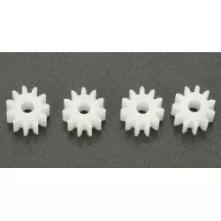 Scaleauto SC-1010 Pignon Nylon 10 Dents M50 pour axe moteur 2mm. Ø 6,35mm (4 pcs)