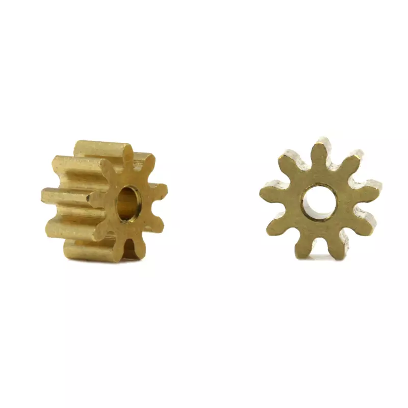  Scaleauto SC-1296 Brass Pinion 9 Tooth for 1,5mm motor axle (2 pcs)