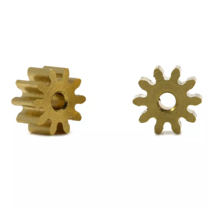 Scaleauto SC-1297 Brass Pinion 10 Tooth for 1,5mm motor axle (2 pcs)