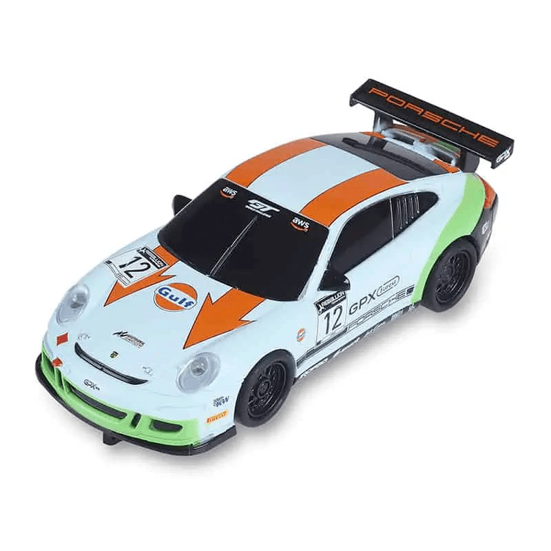                                     SCX COMPACT Porsche 911 GT3 Gulf w/Lights C10373