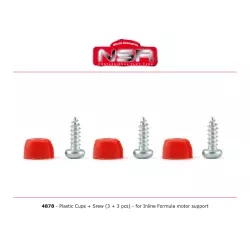 NSR 4878 Plastic cups + Screws for Inline motor support Formula 86/89 (3+3 pcs) 