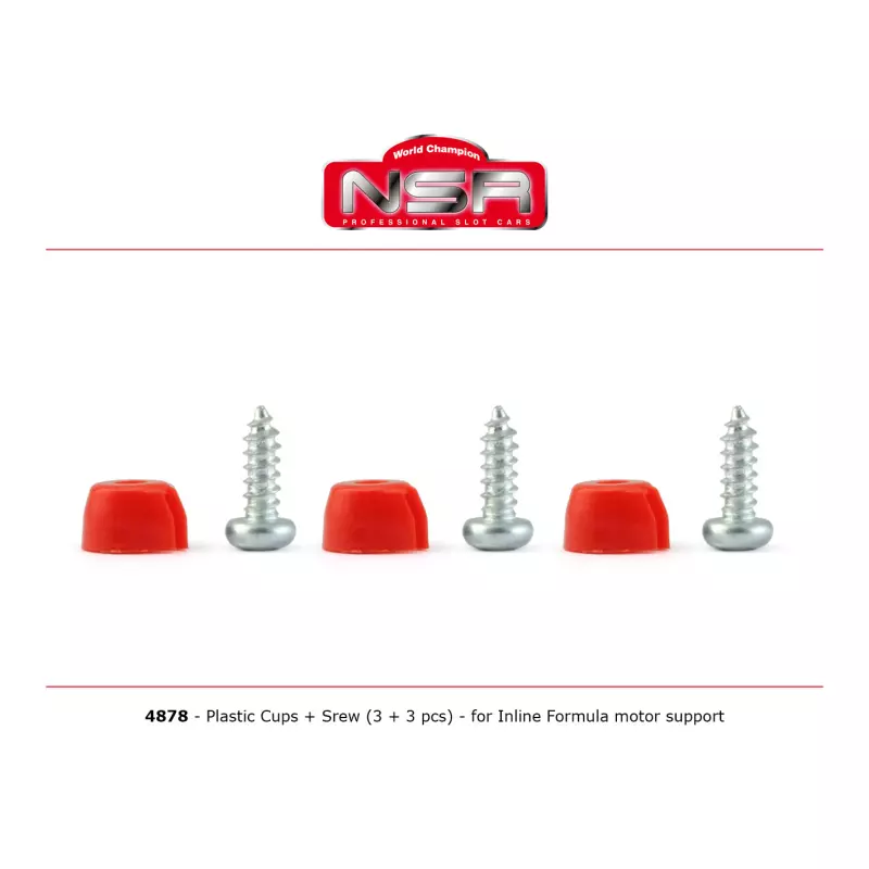  NSR 4878 Plastic cups + Screws for Formula 86/89 (3+3 pcs) 