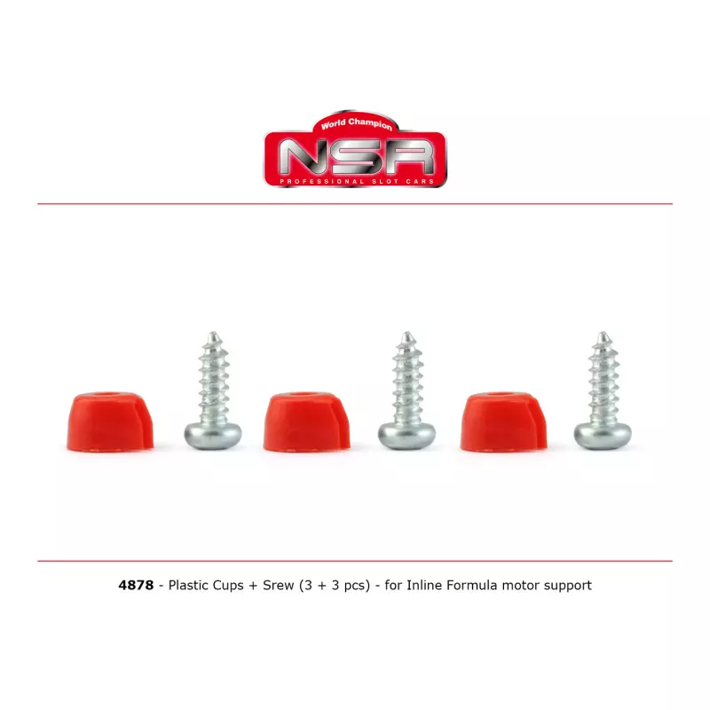 NSR 4878 Plastic cups + Screws for Formula 86/89 (3+3 pcs) 