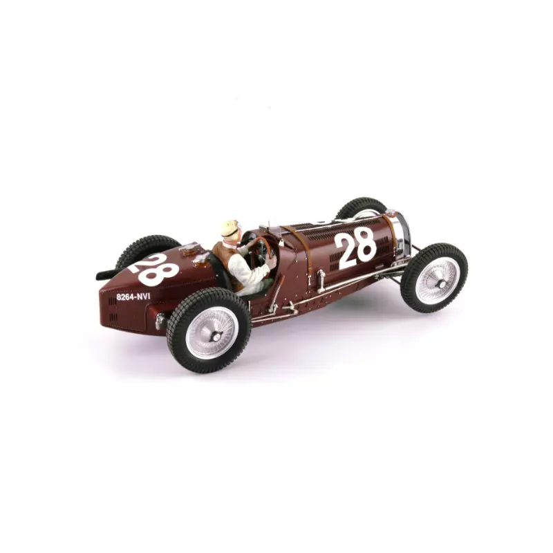 LE MANS miniatures Bugatti type 59 n°28 GP Monaco 1934 driven by Tazio Nuvolari