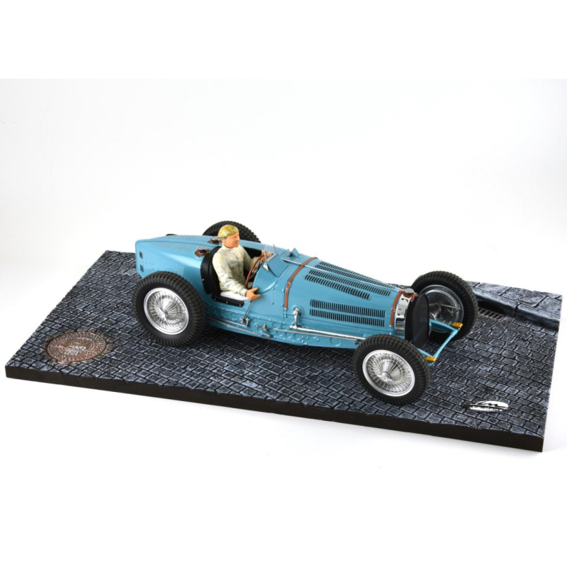                                     LE MANS miniatures Bugatti type 59 chassis n.59124 light blue