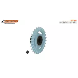 Scaleauto SC-1166R Polyamide Anglewinder Gear 26 th M50 for 2,38mmm axle - ø15,8mm (light blue)