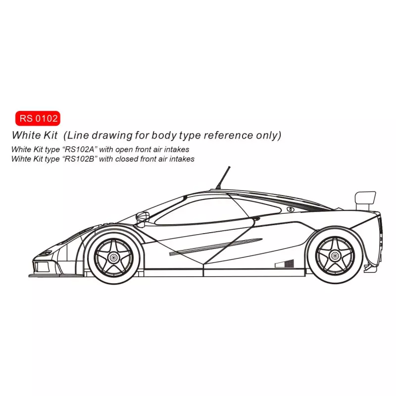  RevoSlot RS0102 McLaren F1 GTR White Kit