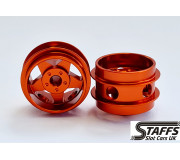 STAFFS129 Five Spoke Oranage Wheel 15.8mm x 8.5mm (FRONT) (2 pcs)